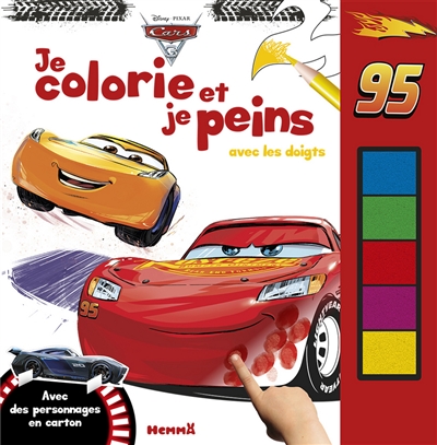 Je colorie et je peins avec les doigts Cars 3