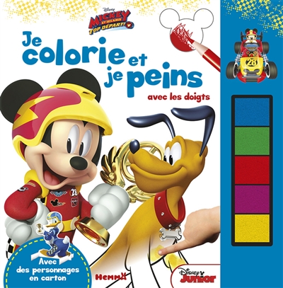 Disney Mickey et ses amis, Top départ - Je colorie et je peins avec les doigts