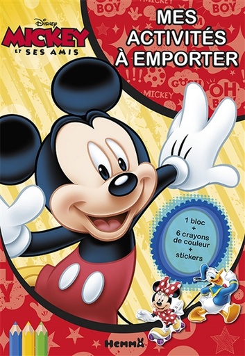 Disney Mickey et ses amis - Mes activités à emporter (6 crayons de couleurs)
