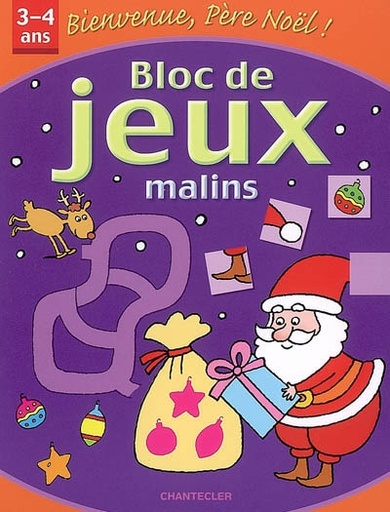 Bloc de jeux malins Bienvenue Père Noël - 3-4 ans