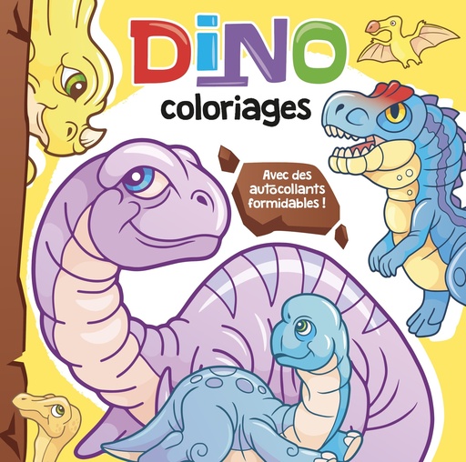 [MXL22124] Dino coloriages - avec des autocollants formidables