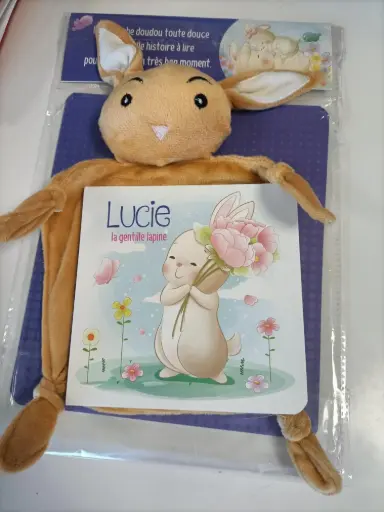 [MXL23324] Livre + peluche - Lucie la gentille lapine