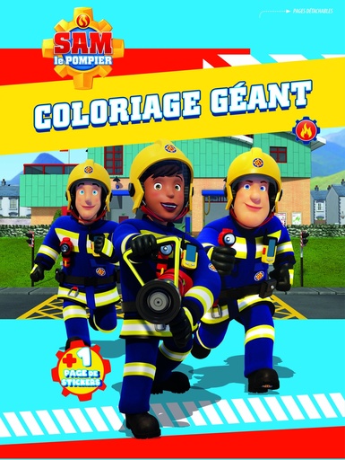[MXL16124] Bloc coloriage géant - Sam le pompier