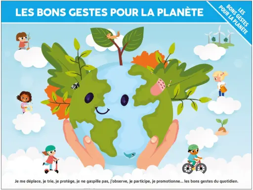 [MXL3125] Poster - Les bons gestes pour la planète (recto-verso)