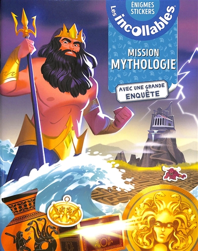 [6590624] Les incollables : mission mythologie avec une grande enquête : énigmes stickers