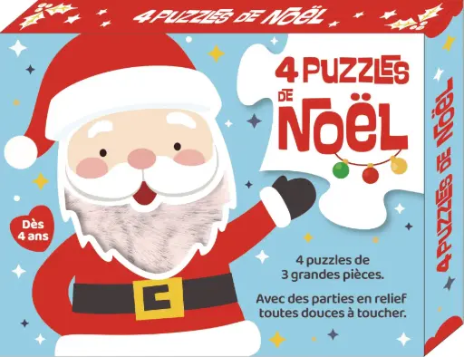 [MXL10225] Coffret 4 Puzzles Noël - touch n feel