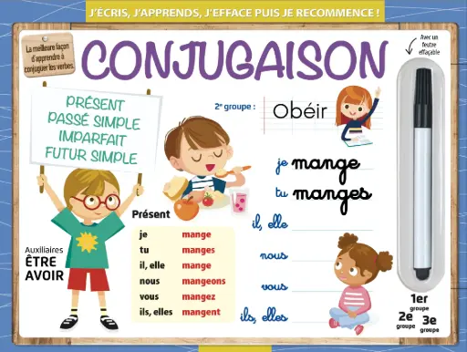 [MXL20725] ARDOISE EFFACABLE RIGIDE CONJUGAISONS