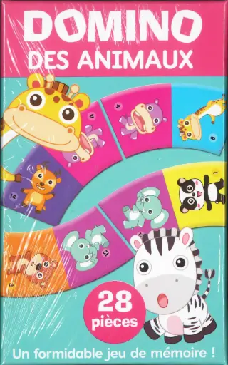 [SDP2419] Boîte de jeu - Domino des animaux - 28 pièces
