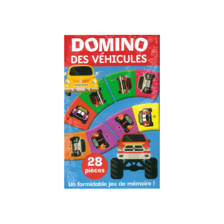 [SDP2719] Boîte de jeu - Domino des véhicules - 28 pièces