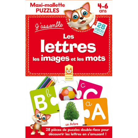 [SDP2819] Maxi-mallette Puzzles - J'assemble les lettres, les images et les mots - 4-6 ans