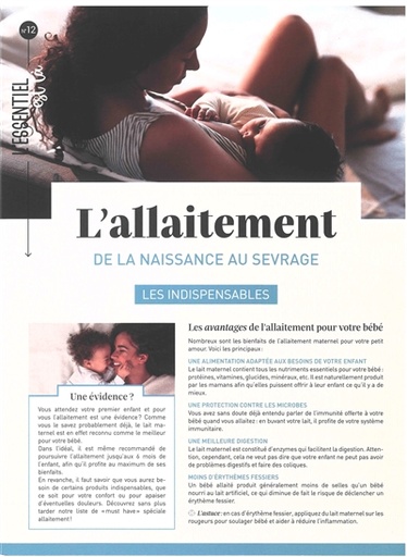 L'ALLAITEMENT - DE LA NAISSANCE AU SEVRAGE