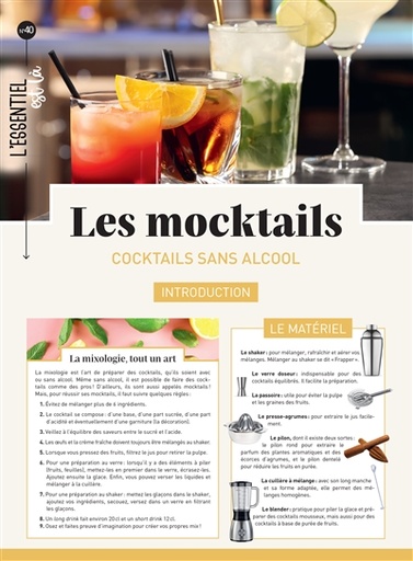 LES MOCKTAILS - COCKTAILS SANS ALCOOL