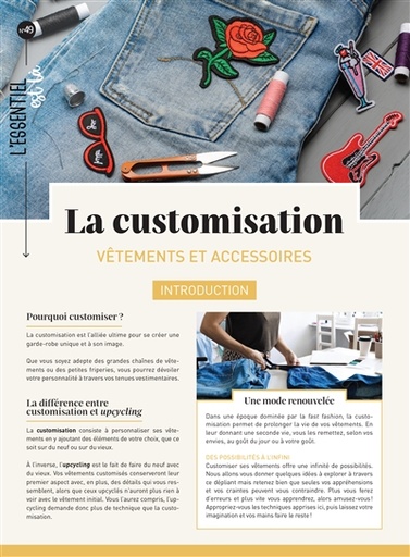 LA CUSTOMISATION - VETEMENTS ET ACCESSOIRES