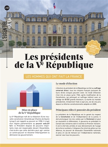 LES PRESIDENTS DE LA VEME REPUBLIQUE - LES HOMMES QUI ONT FAIT LA FRANCE