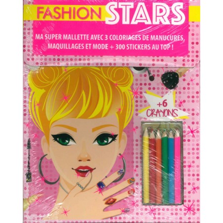 [SDP2918] Mallette activités FASHION STARS (color+stickers+6 crayons)