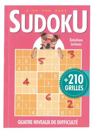[SDP1218] SUDOKU - Chien rose - 210 grilles