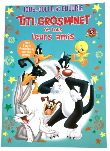 [SDPL41168] Joue, colle et colorie - Titi, grosminet et tous leurs amis