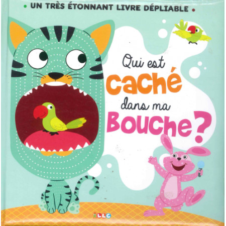 [SDP1219] Qui est caché dans ma bouche - animaux livre dépliable - BBook