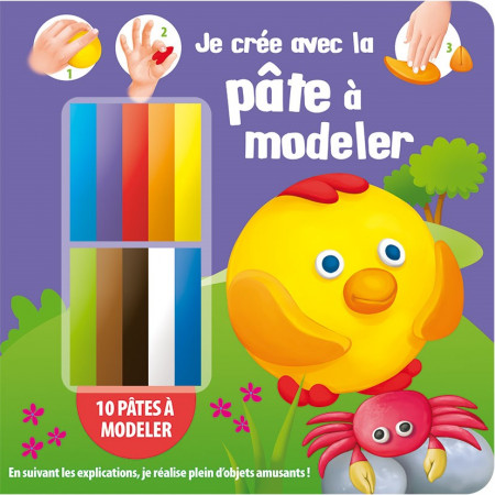 [SDP7319] Je crée avec la pâte à modeler - Livre + 10 pâtes à modeler