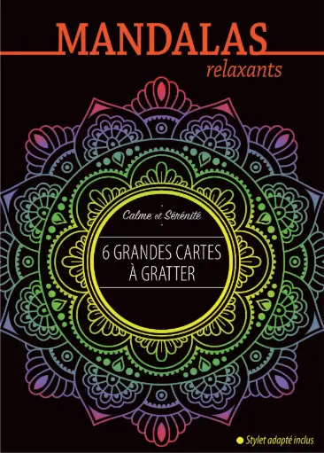 [SDP10419] 6 grandes cartes à gratter - Mandalas