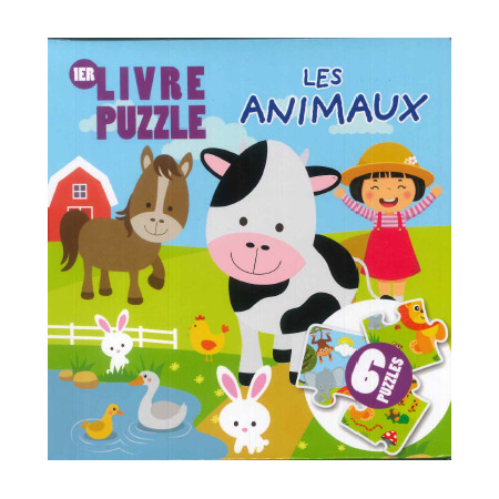 [SDP0920] 1er livre puzzle - Les animaux - 6 puzzles
