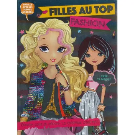 [SDP5220] Filles au TOP Fashion - Colorie, colle et décore