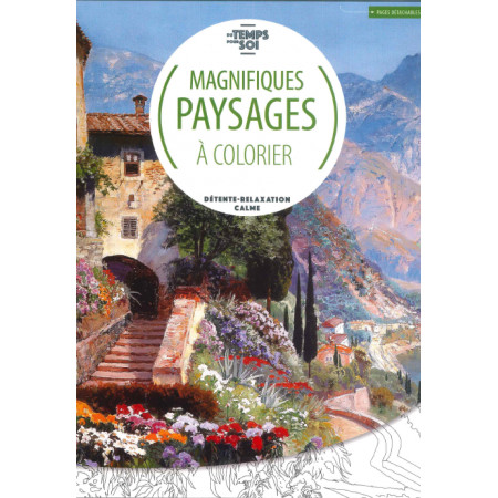 [SDP11120] Magnifiques Paysages à colorier (Vert)