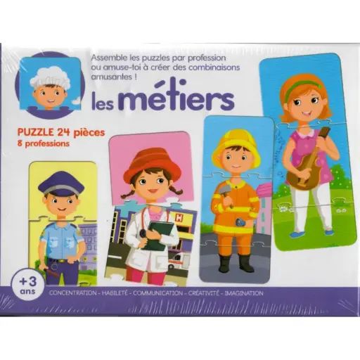 [SDP7220] Les métiers - Puzzle 24 pièces - 3 ans