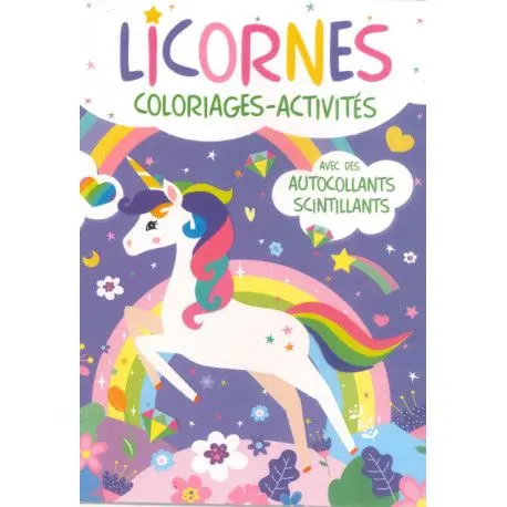 [SDP6822] Licornes Coloriages et Activités avec autocollants scintillants